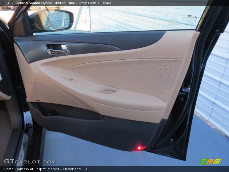 Black Onyx Pearl / Camel 2013 Hyundai Sonata Hybrid Limited