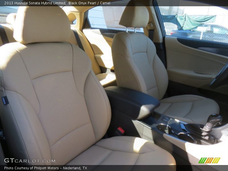 Black Onyx Pearl / Camel 2013 Hyundai Sonata Hybrid Limited
