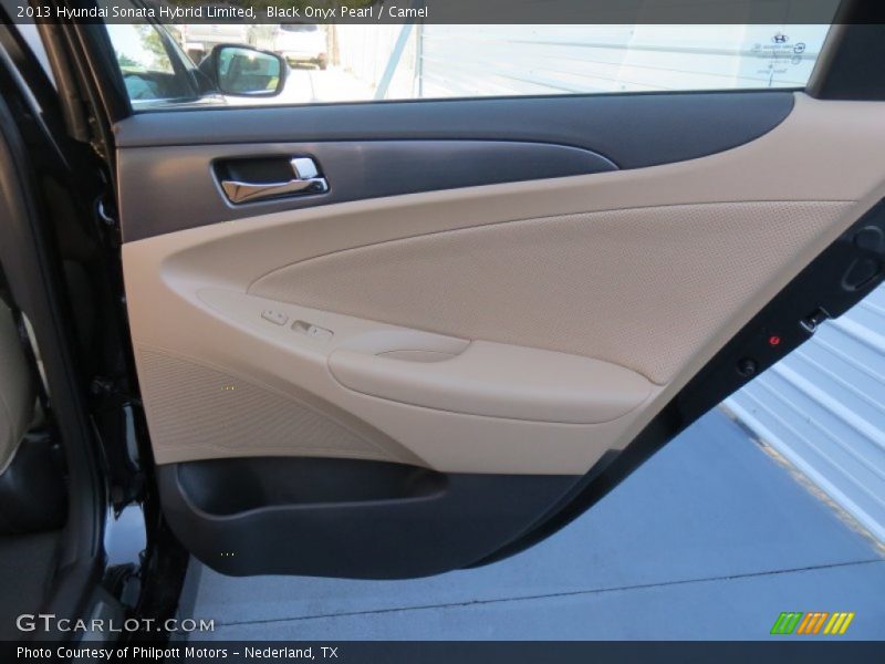 Black Onyx Pearl / Camel 2013 Hyundai Sonata Hybrid Limited