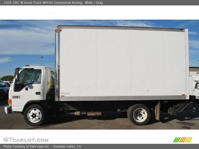 White / Gray 2005 GMC W Series Truck W4500 Commercial Moving