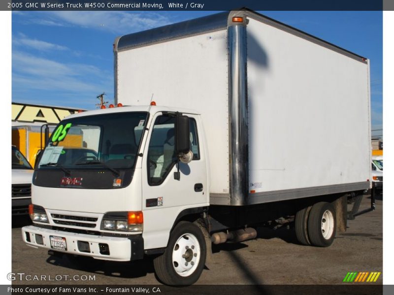 White / Gray 2005 GMC W Series Truck W4500 Commercial Moving