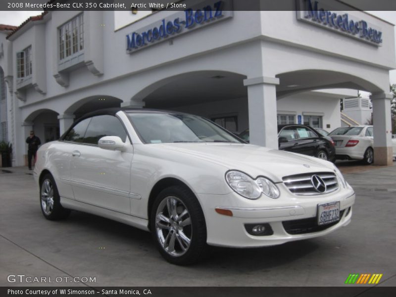 Arctic White / Stone 2008 Mercedes-Benz CLK 350 Cabriolet