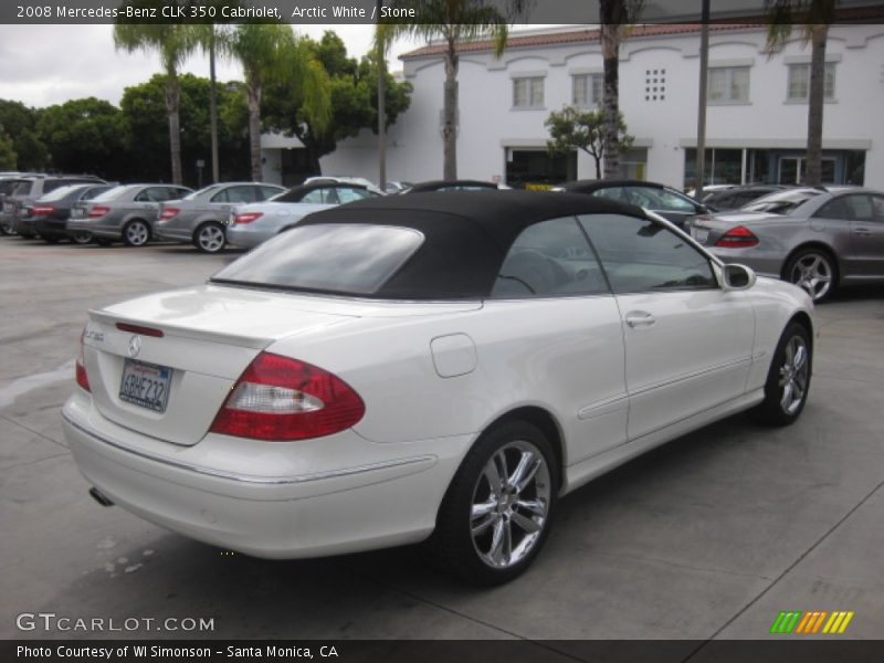 Arctic White / Stone 2008 Mercedes-Benz CLK 350 Cabriolet