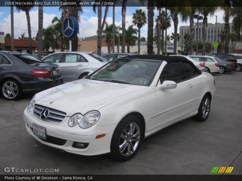 Arctic White / Stone 2008 Mercedes-Benz CLK 350 Cabriolet