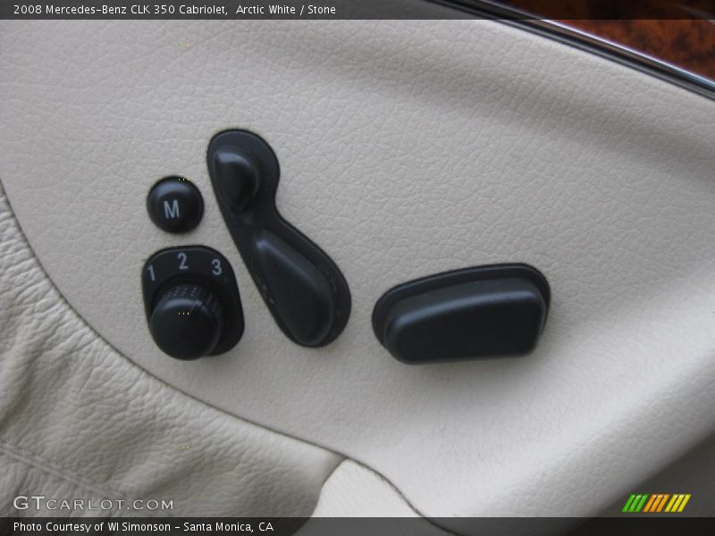 Arctic White / Stone 2008 Mercedes-Benz CLK 350 Cabriolet