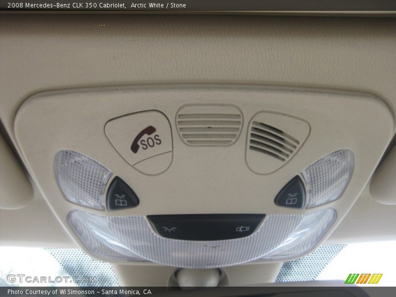 Arctic White / Stone 2008 Mercedes-Benz CLK 350 Cabriolet