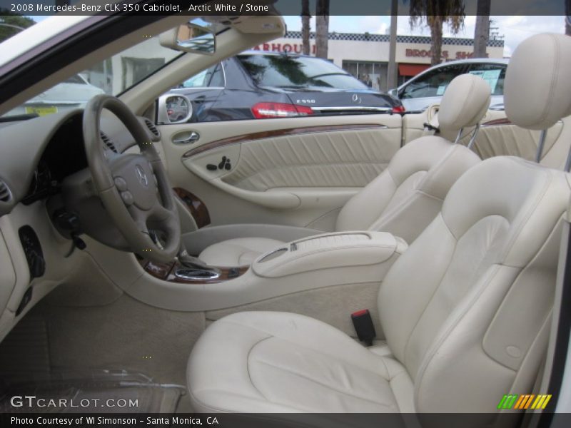 Arctic White / Stone 2008 Mercedes-Benz CLK 350 Cabriolet