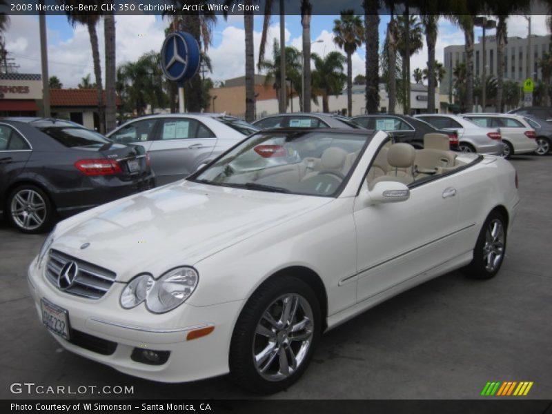 Arctic White / Stone 2008 Mercedes-Benz CLK 350 Cabriolet