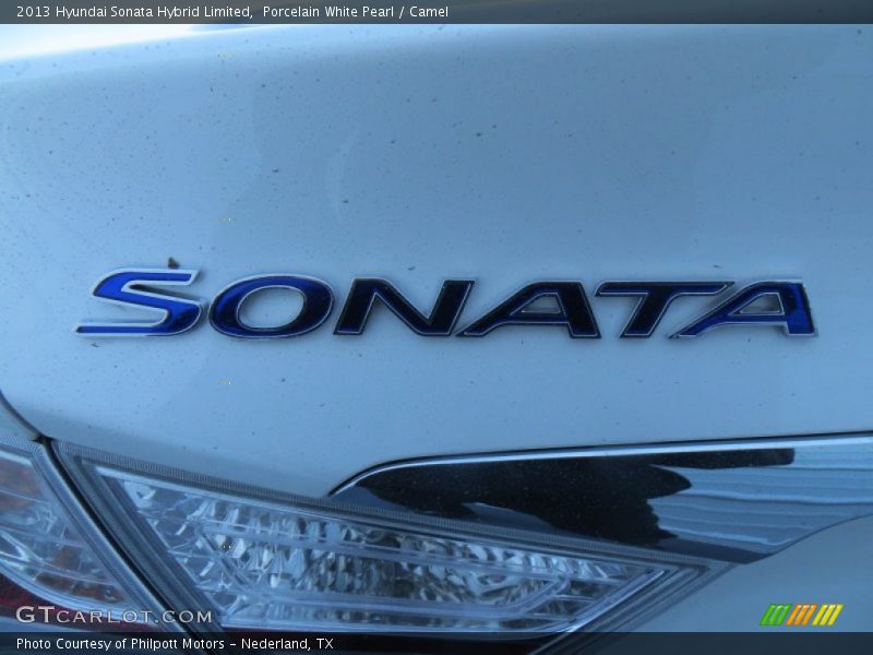 Porcelain White Pearl / Camel 2013 Hyundai Sonata Hybrid Limited