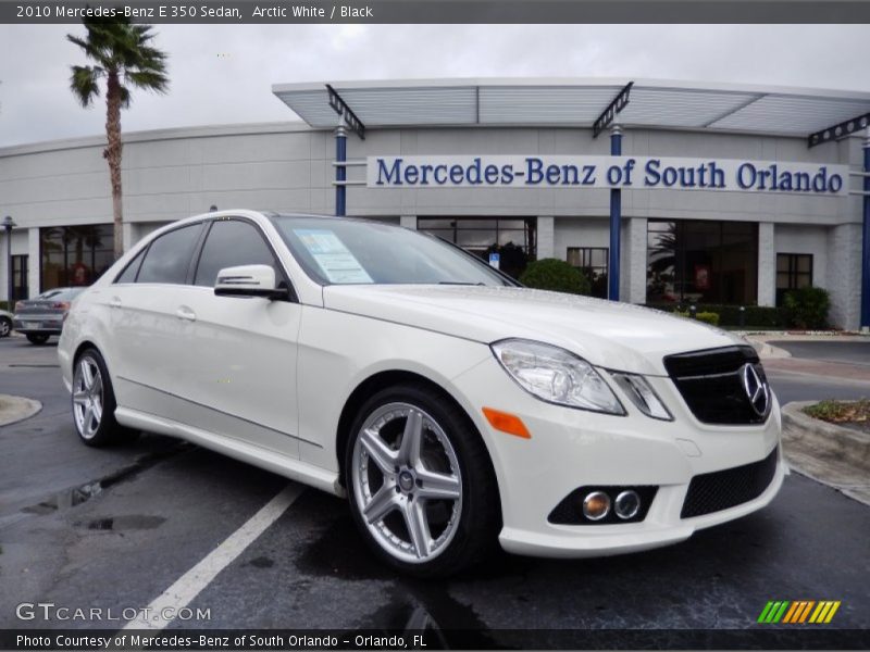 Arctic White / Black 2010 Mercedes-Benz E 350 Sedan