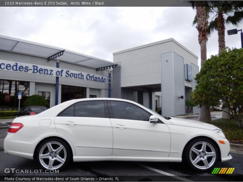 Arctic White / Black 2010 Mercedes-Benz E 350 Sedan