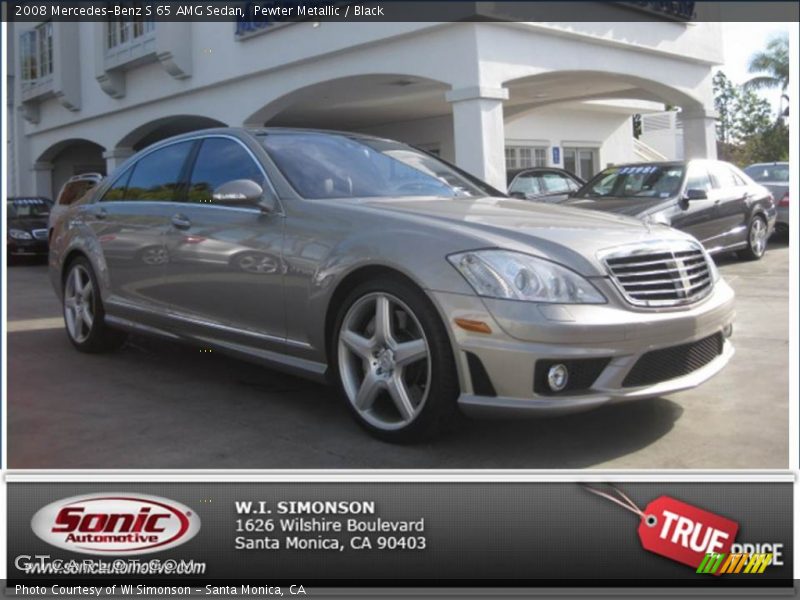 Pewter Metallic / Black 2008 Mercedes-Benz S 65 AMG Sedan