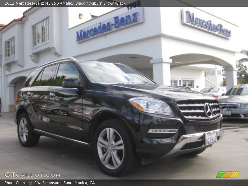 Black / Auburn Brown/Black 2012 Mercedes-Benz ML 350 4Matic