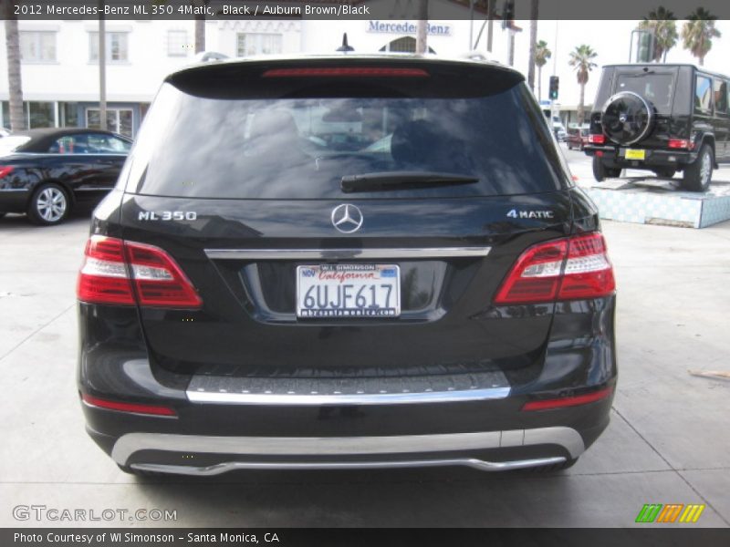 Black / Auburn Brown/Black 2012 Mercedes-Benz ML 350 4Matic