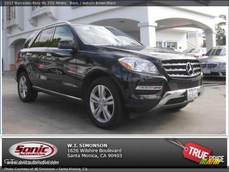 Black / Auburn Brown/Black 2012 Mercedes-Benz ML 350 4Matic
