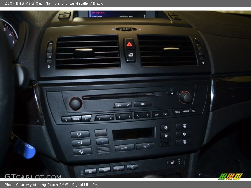 Platinum Bronze Metallic / Black 2007 BMW X3 3.0si