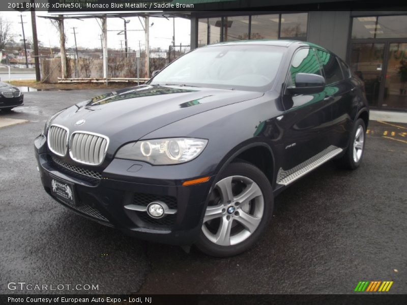 Monaco Blue Metallic / Saddle Brown 2011 BMW X6 xDrive50i