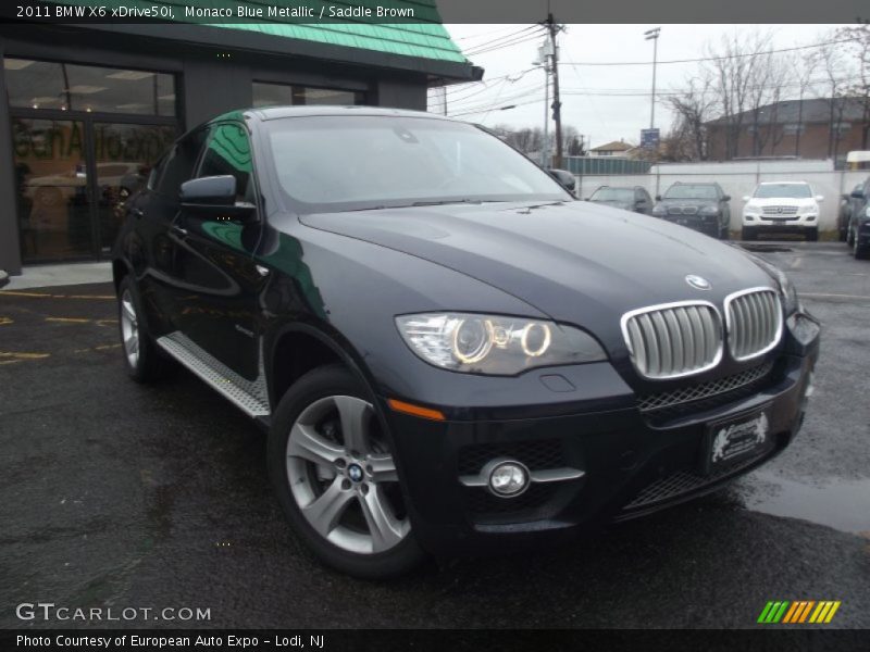 Monaco Blue Metallic / Saddle Brown 2011 BMW X6 xDrive50i