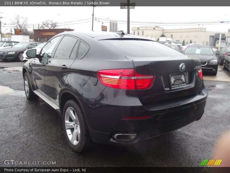 Monaco Blue Metallic / Saddle Brown 2011 BMW X6 xDrive50i