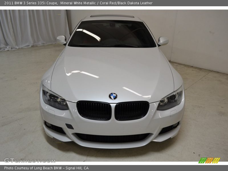 Mineral White Metallic / Coral Red/Black Dakota Leather 2011 BMW 3 Series 335i Coupe