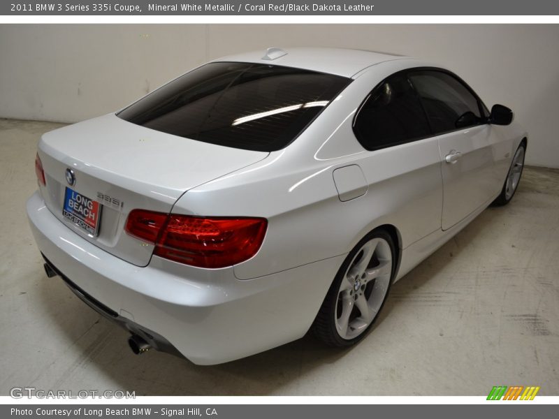 Mineral White Metallic / Coral Red/Black Dakota Leather 2011 BMW 3 Series 335i Coupe