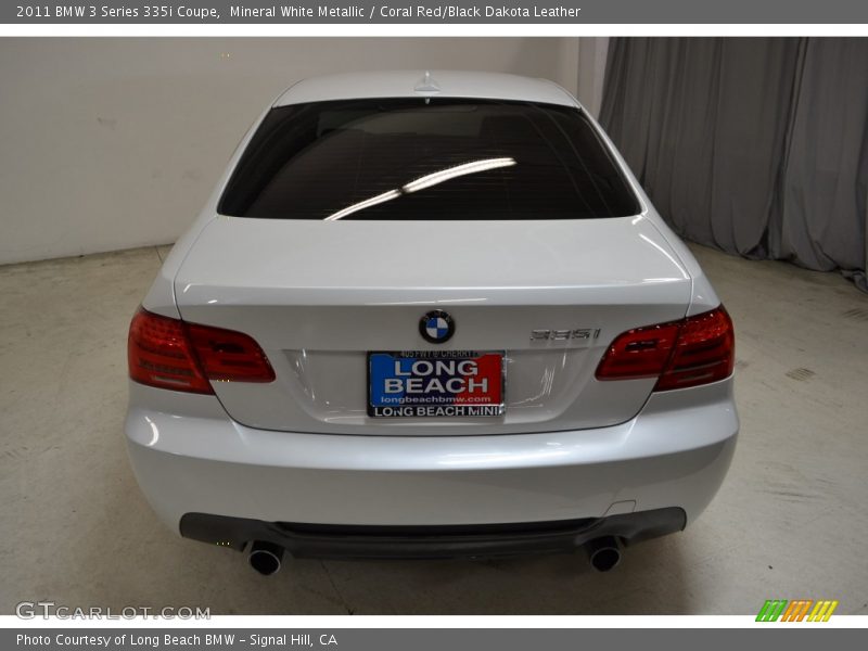 Mineral White Metallic / Coral Red/Black Dakota Leather 2011 BMW 3 Series 335i Coupe