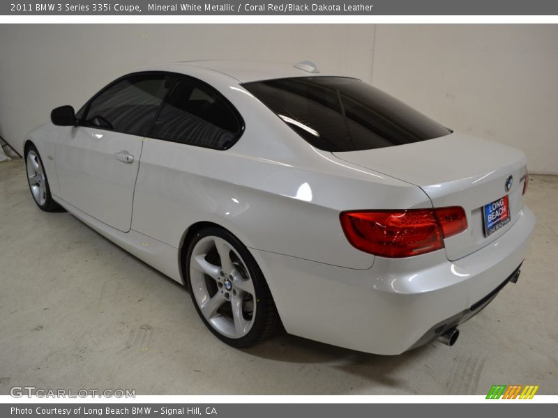 Mineral White Metallic / Coral Red/Black Dakota Leather 2011 BMW 3 Series 335i Coupe