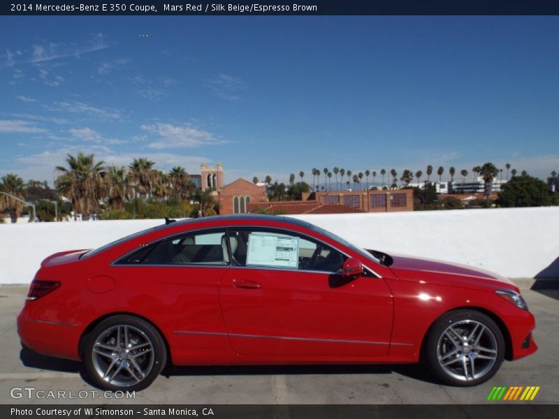 Mars Red / Silk Beige/Espresso Brown 2014 Mercedes-Benz E 350 Coupe