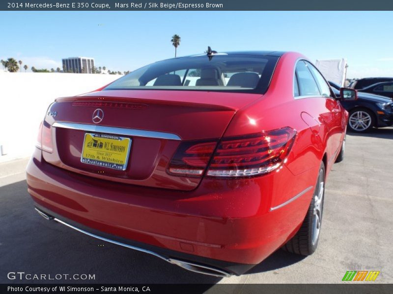 Mars Red / Silk Beige/Espresso Brown 2014 Mercedes-Benz E 350 Coupe