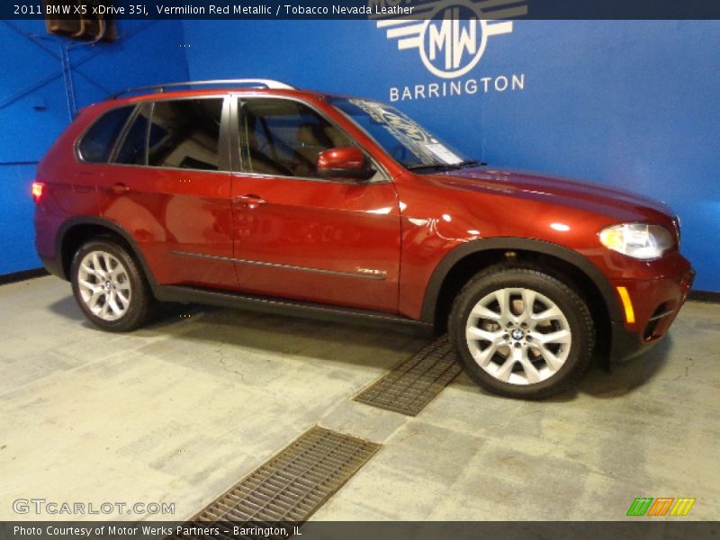 Vermilion Red Metallic / Tobacco Nevada Leather 2011 BMW X5 xDrive 35i