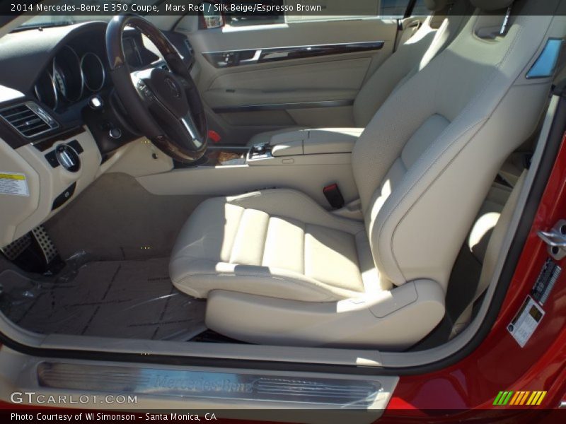 Mars Red / Silk Beige/Espresso Brown 2014 Mercedes-Benz E 350 Coupe