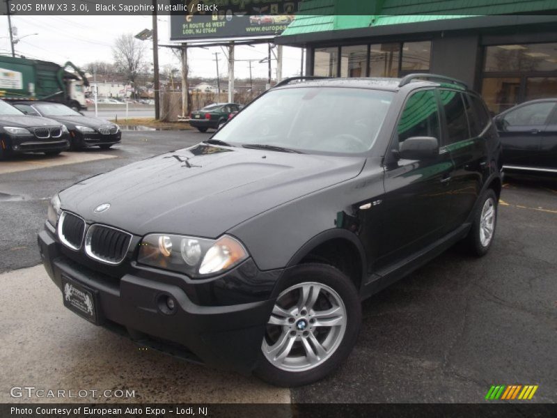 Black Sapphire Metallic / Black 2005 BMW X3 3.0i