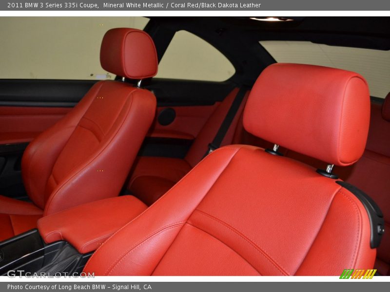 Mineral White Metallic / Coral Red/Black Dakota Leather 2011 BMW 3 Series 335i Coupe