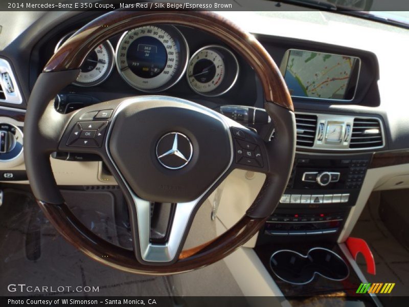 Mars Red / Silk Beige/Espresso Brown 2014 Mercedes-Benz E 350 Coupe