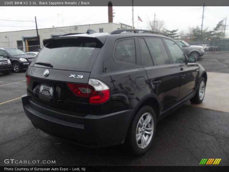 Black Sapphire Metallic / Black 2005 BMW X3 3.0i