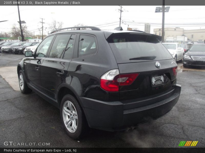 Black Sapphire Metallic / Black 2005 BMW X3 3.0i