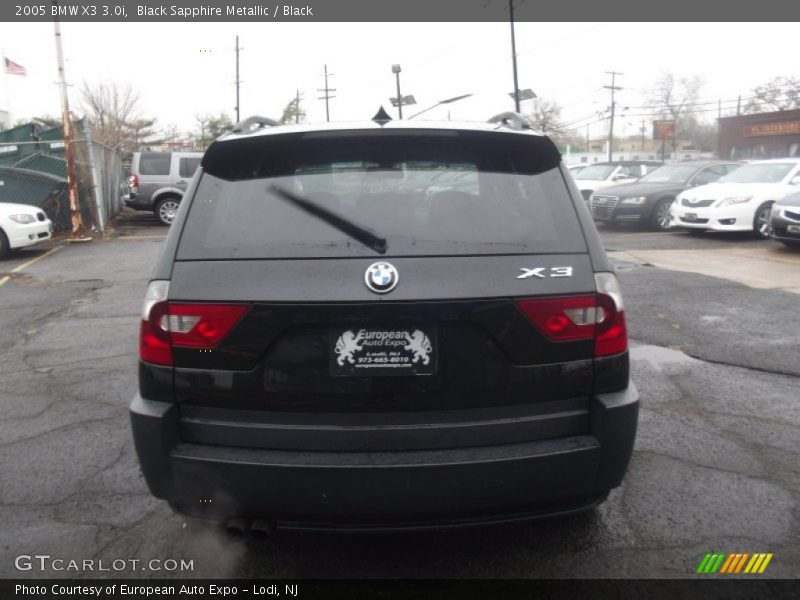 Black Sapphire Metallic / Black 2005 BMW X3 3.0i