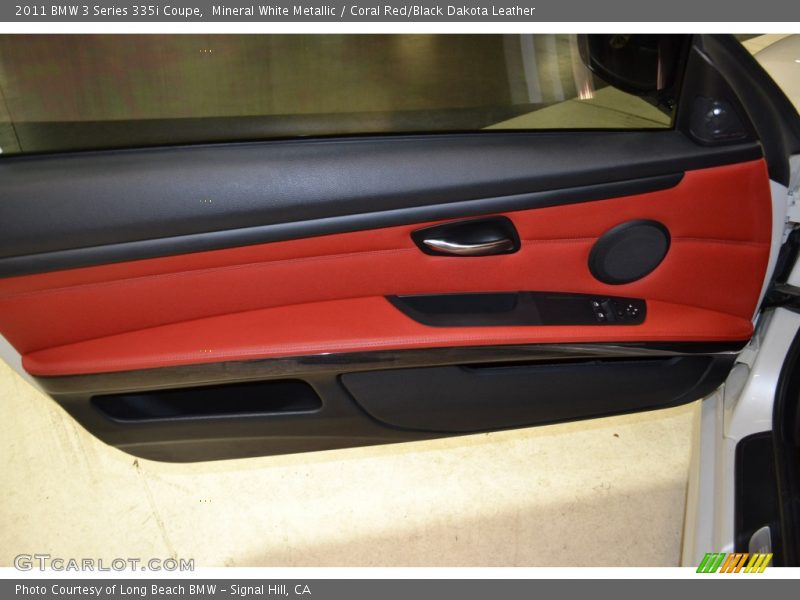 Mineral White Metallic / Coral Red/Black Dakota Leather 2011 BMW 3 Series 335i Coupe
