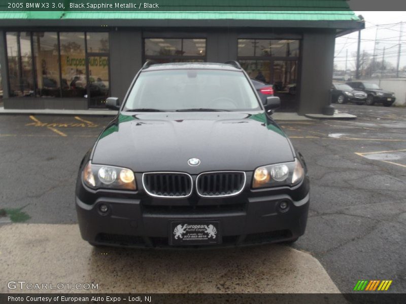 Black Sapphire Metallic / Black 2005 BMW X3 3.0i