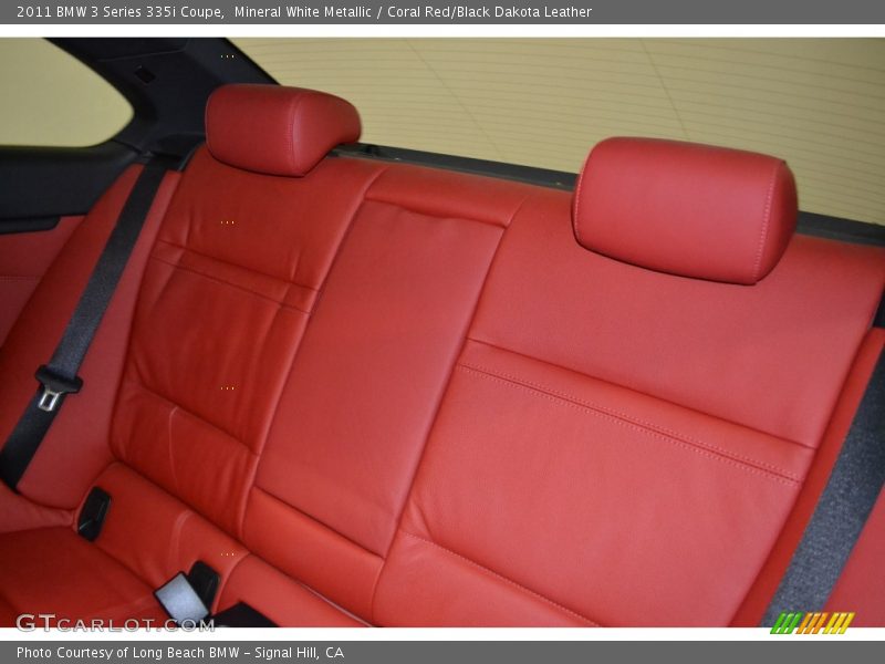 Mineral White Metallic / Coral Red/Black Dakota Leather 2011 BMW 3 Series 335i Coupe