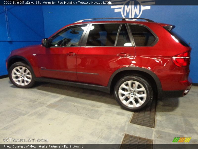 Vermilion Red Metallic / Tobacco Nevada Leather 2011 BMW X5 xDrive 35i