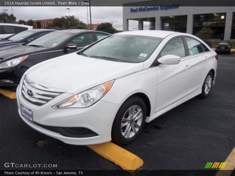 Pearl White / Gray 2014 Hyundai Sonata Limited