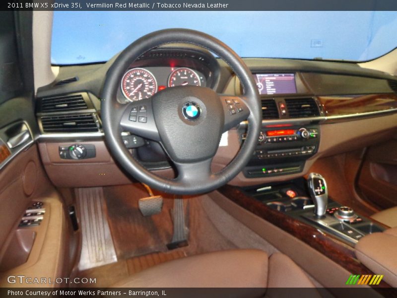Vermilion Red Metallic / Tobacco Nevada Leather 2011 BMW X5 xDrive 35i
