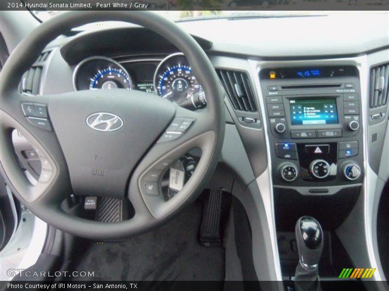 Pearl White / Gray 2014 Hyundai Sonata Limited