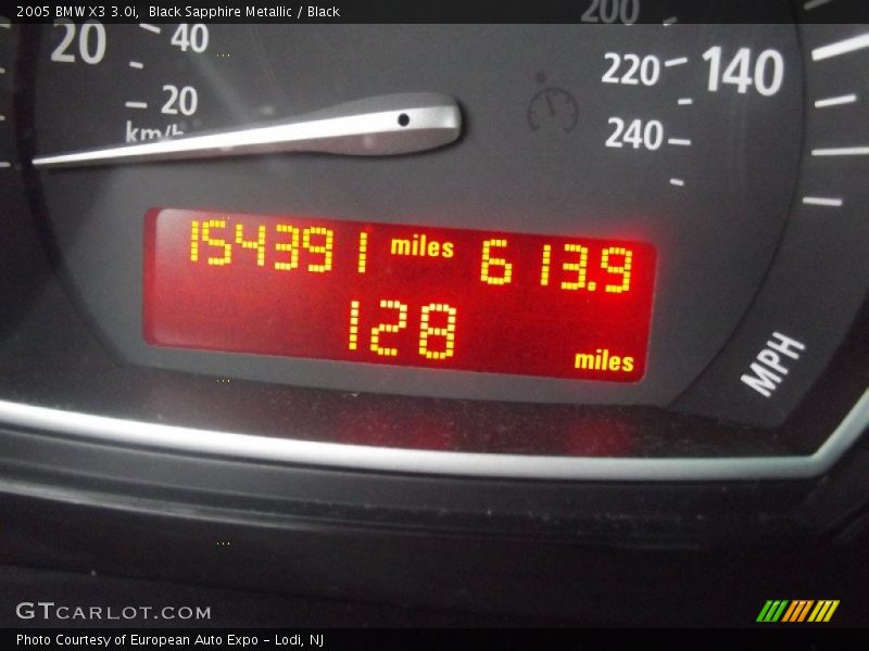 Black Sapphire Metallic / Black 2005 BMW X3 3.0i