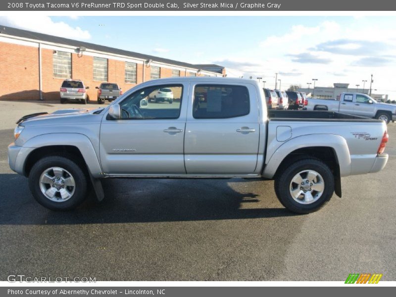 Silver Streak Mica / Graphite Gray 2008 Toyota Tacoma V6 PreRunner TRD Sport Double Cab