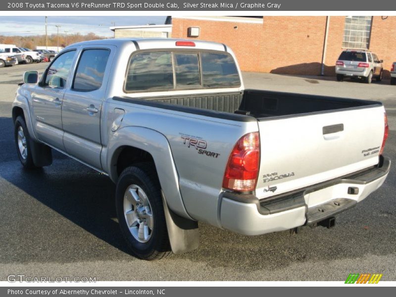 Silver Streak Mica / Graphite Gray 2008 Toyota Tacoma V6 PreRunner TRD Sport Double Cab