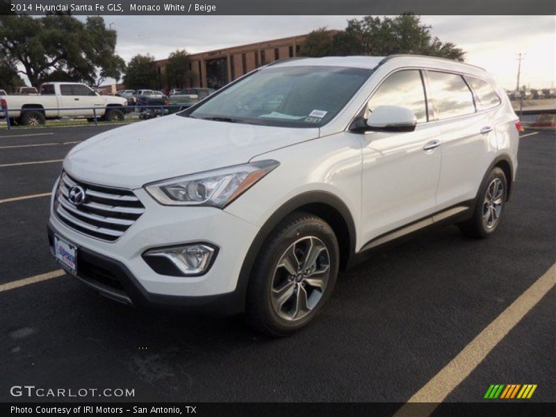 Monaco White / Beige 2014 Hyundai Santa Fe GLS
