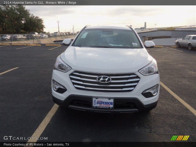 Monaco White / Beige 2014 Hyundai Santa Fe GLS