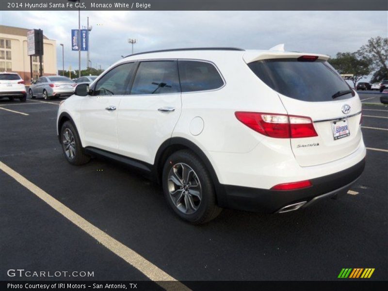 Monaco White / Beige 2014 Hyundai Santa Fe GLS